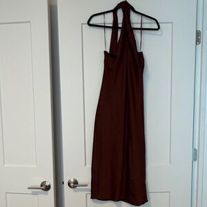 Chocolate Backless Dress
